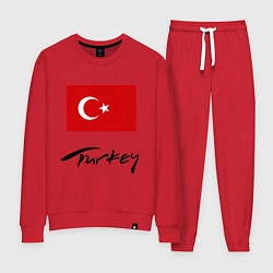 Костюм хлопковый женский Turkey, цвет: красный