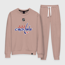 Костюм хлопковый женский Washington Capitals: Ovechkin 8, цвет: пыльно-розовый