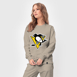 Костюм хлопковый женский Pittsburgh Penguins: Malkin 71, цвет: миндальный — фото 2