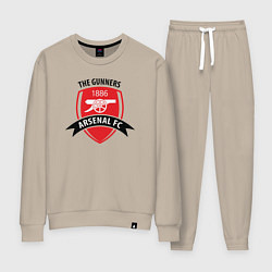 Костюм хлопковый женский FC Arsenal: The Gunners, цвет: миндальный