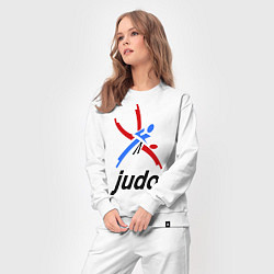 Костюм хлопковый женский Judo Emblem, цвет: белый — фото 2