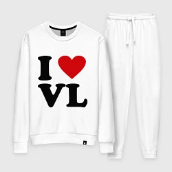 Костюм хлопковый женский I love VL, цвет: белый