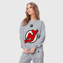 Костюм хлопковый женский New Jersey Devils: Kovalchuk 17, цвет: меланж — фото 2