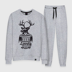 Костюм хлопковый женский Lovely Sweater: with men, цвет: меланж