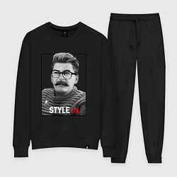 Костюм хлопковый женский Stalin: Style in, цвет: черный