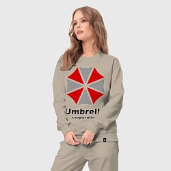 Костюм хлопковый женский Umbrella corporation, цвет: миндальный — фото 2