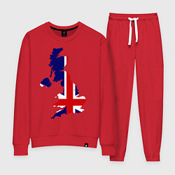 Костюм хлопковый женский Великобритания (Great Britain), цвет: красный