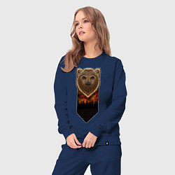 Костюм хлопковый женский Медведь: владыка леса, цвет: тёмно-синий — фото 2