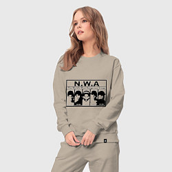 Костюм хлопковый женский NWA, цвет: миндальный — фото 2