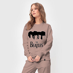 Костюм хлопковый женский The Beatles: Faces, цвет: пыльно-розовый — фото 2