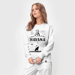 Костюм хлопковый женский Havana Cuba, цвет: белый — фото 2