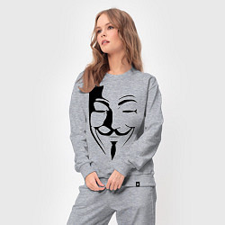 Костюм хлопковый женский Vendetta Mask, цвет: меланж — фото 2