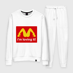 Костюм хлопковый женский Im lovin it!, цвет: белый