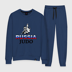 Костюм хлопковый женский Russia judo, цвет: тёмно-синий