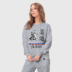 Костюм хлопковый женский Russia Judo, цвет: меланж — фото 2