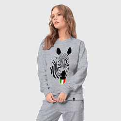 Костюм хлопковый женский Juventus Zebra, цвет: меланж — фото 2