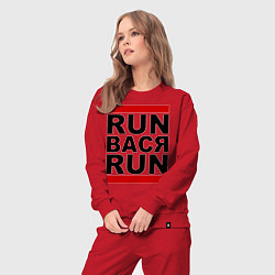 Костюм хлопковый женский Run Вася Run, цвет: красный — фото 2