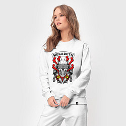 Костюм хлопковый женский Megadeth Rocker, цвет: белый — фото 2
