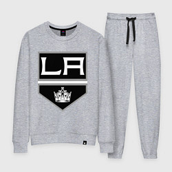 Костюм хлопковый женский Los Angeles Kings, цвет: меланж