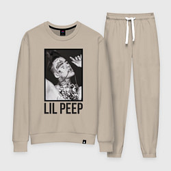 Костюм хлопковый женский Lil Peep: Black Style, цвет: миндальный