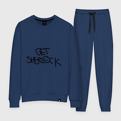 Костюм хлопковый женский Get sherlock, цвет: тёмно-синий