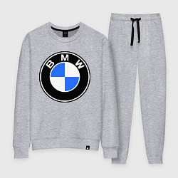 Костюм хлопковый женский Logo BMW, цвет: меланж