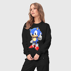 Костюм хлопковый женский Classic Sonic, цвет: черный — фото 2