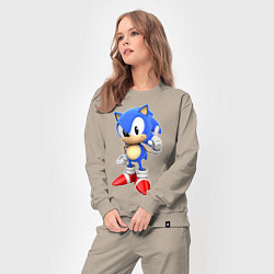 Костюм хлопковый женский Classic Sonic, цвет: миндальный — фото 2