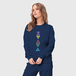 Костюм хлопковый женский Знаки ведьмака Colors, цвет: тёмно-синий — фото 2
