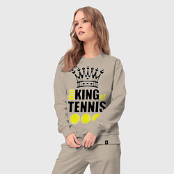 Костюм хлопковый женский King of tennis, цвет: миндальный — фото 2