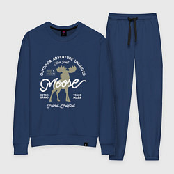 Костюм хлопковый женский Mosse: Trade Mark, цвет: тёмно-синий
