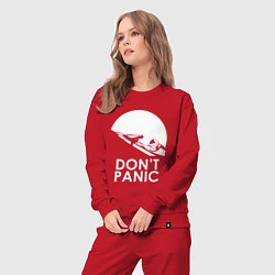 Костюм хлопковый женский Elon: Don't Panic, цвет: красный — фото 2