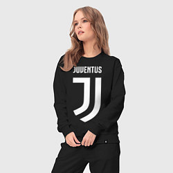 Костюм хлопковый женский FC Juventus, цвет: черный — фото 2