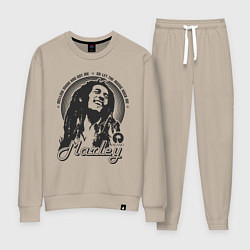 Костюм хлопковый женский Bob Marley: Island, цвет: миндальный