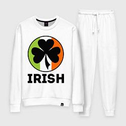 Костюм хлопковый женский Irish - цвет флага, цвет: белый