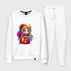 Костюм хлопковый женский 6IX9INE Colors, цвет: белый