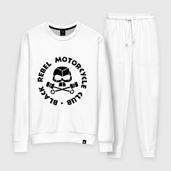Костюм хлопковый женский Black rebel motorcycle club, цвет: белый