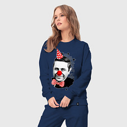 Костюм хлопковый женский Евгений Петросян клоун, цвет: тёмно-синий — фото 2