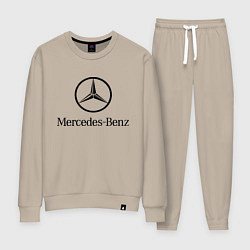 Костюм хлопковый женский Logo Mercedes-Benz, цвет: миндальный