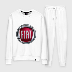 Костюм хлопковый женский FIAT logo, цвет: белый
