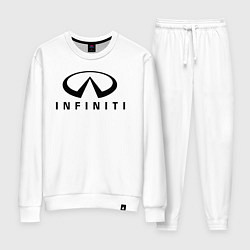 Костюм хлопковый женский Infiniti logo, цвет: белый