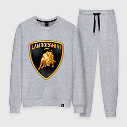 Костюм хлопковый женский Lamborghini logo, цвет: меланж