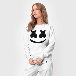 Костюм хлопковый женский Marshmello, цвет: белый — фото 2