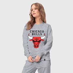 Костюм хлопковый женский Chicago Bulls, цвет: меланж — фото 2
