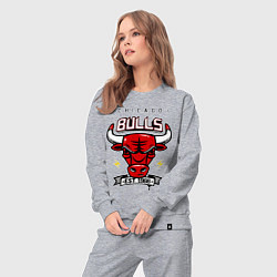 Костюм хлопковый женский Chicago Bulls est. 1966, цвет: меланж — фото 2