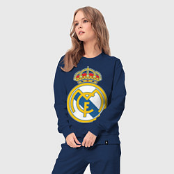 Костюм хлопковый женский Real Madrid FC, цвет: тёмно-синий — фото 2