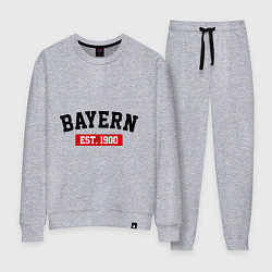 Костюм хлопковый женский FC Bayern Est. 1900, цвет: меланж