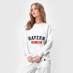 Костюм хлопковый женский FC Bayern Est. 1900, цвет: белый — фото 2