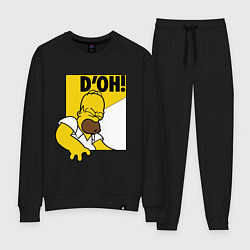 Костюм хлопковый женский Homer D'OH!, цвет: черный