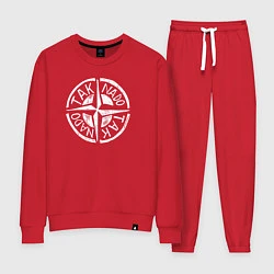 Костюм хлопковый женский Taknado Stone Island, цвет: красный